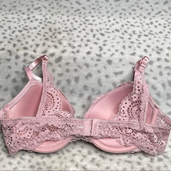 Marylin Monroe Underwire Lace Bra Mauve Adjustable - Picture 2 of 3